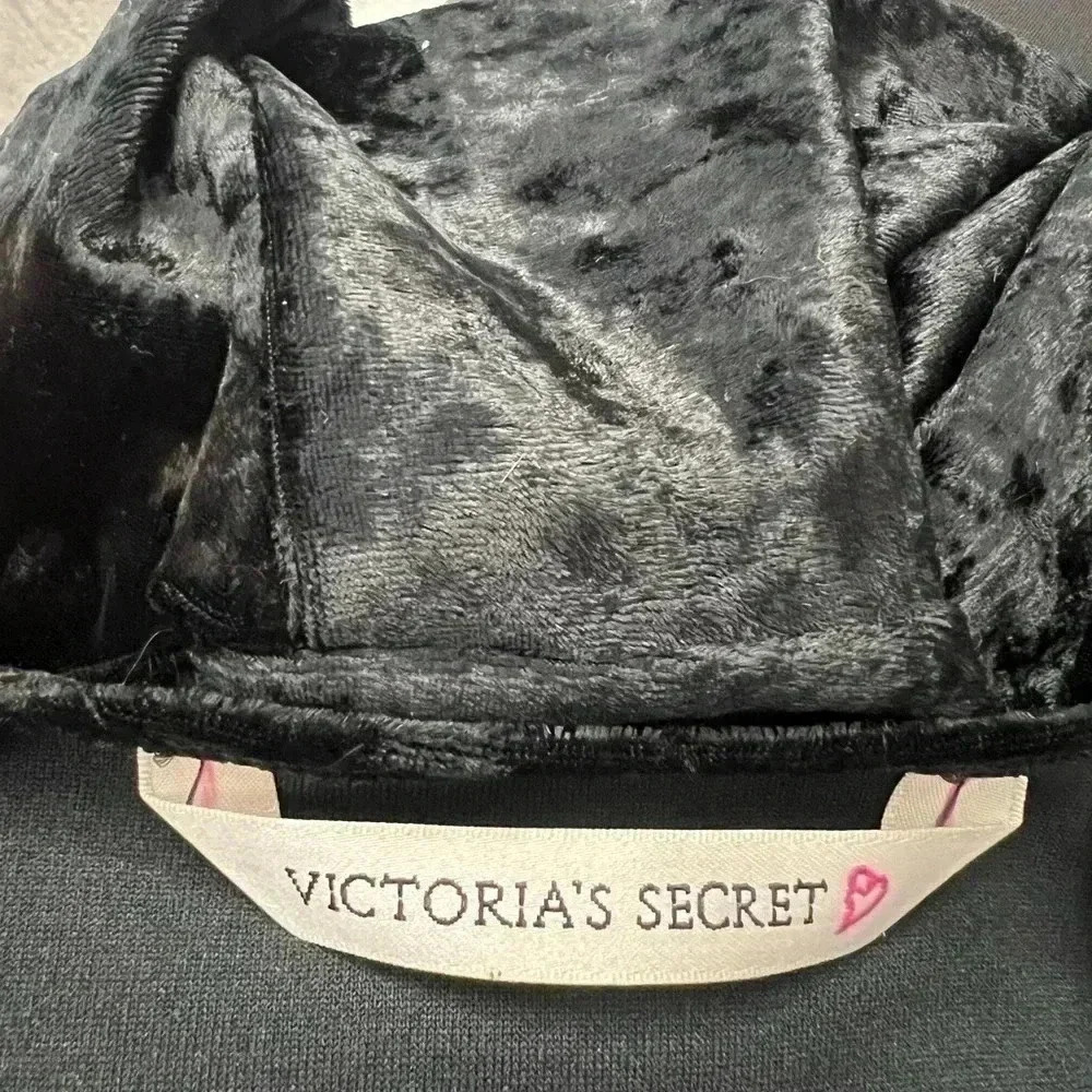 Vintage Victoria’s Secret Crushed Velvet Slip Dress Mini Small Black 90s 2000s - Picture 12 of 13